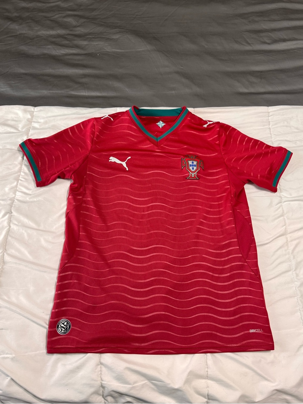Portugal National Team Puma Jersey - Red with Green Trim